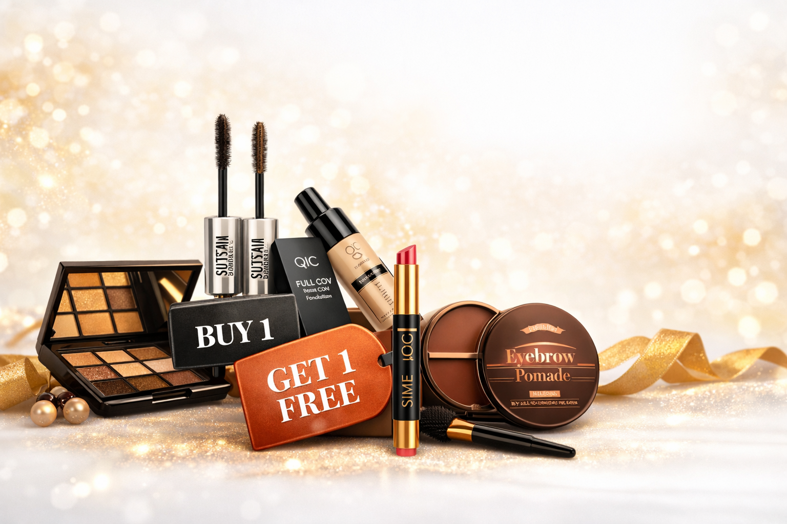 Luxury makeup products image for ApexMakeup beauty newsletter and color cosmetics subscription section