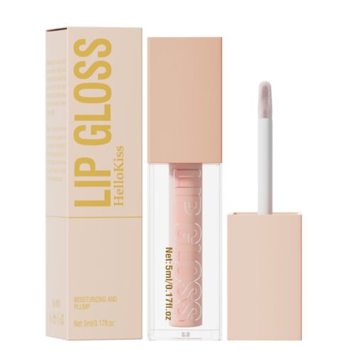 Ultra glossy lip gloss product image with shiny hydrating lip gloss packaging
