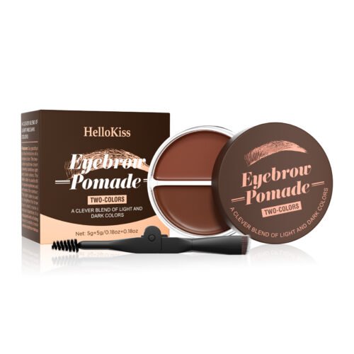 Hollekiss Two-Color Brow Pomade White Background Hollekiss eyebrow pomade white background